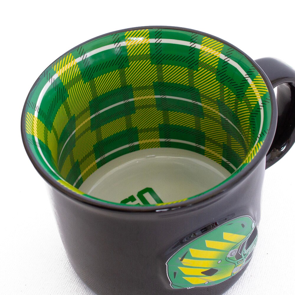 O Wings, RFSJ, Inc., Black, Traditional Mugs, Home & Auto, Plaid, Big Camper, Winged, Football Helmet, 913346